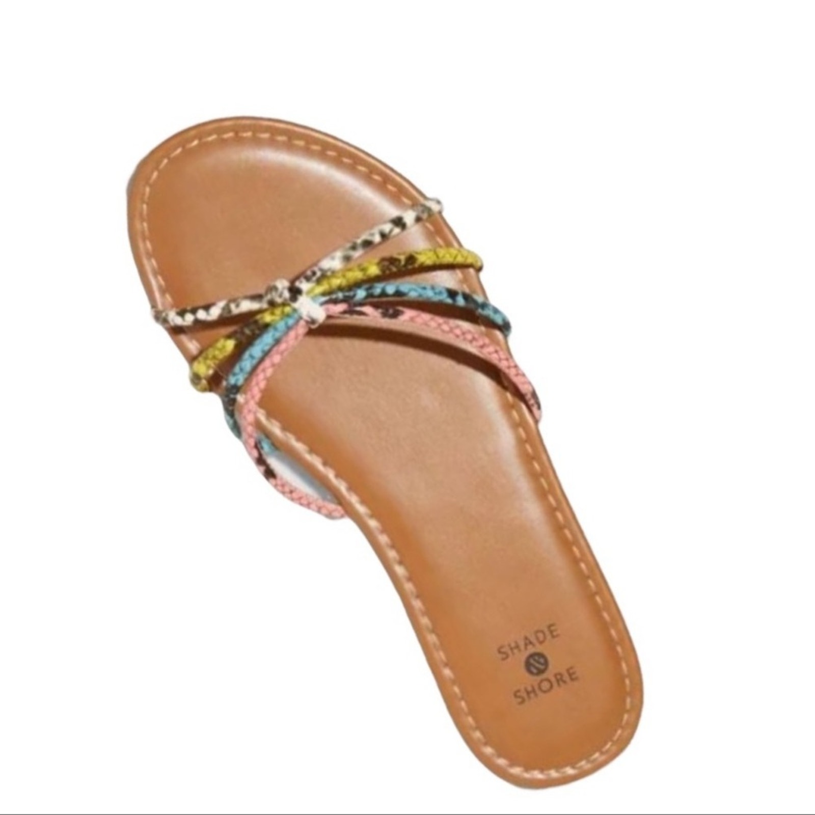 Shade & Shore Sandals Womens Size 10 Eliza Knotted Strappy Multicolor Nwt 10 — image 2 of 5
